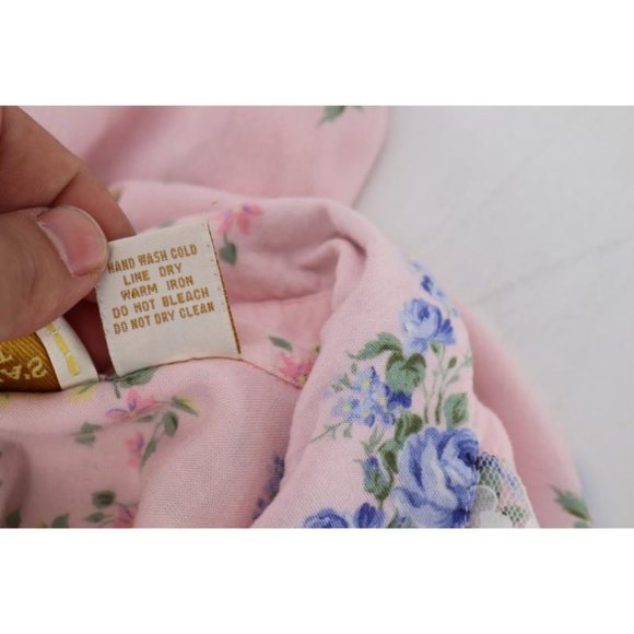 Victorias secret shirt dress women's M/L long sleeve floral button up lace trim - Picture 11 of 12